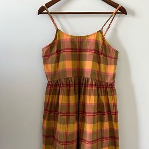 Madewell Plaid Babydoll Cami Dress Size S